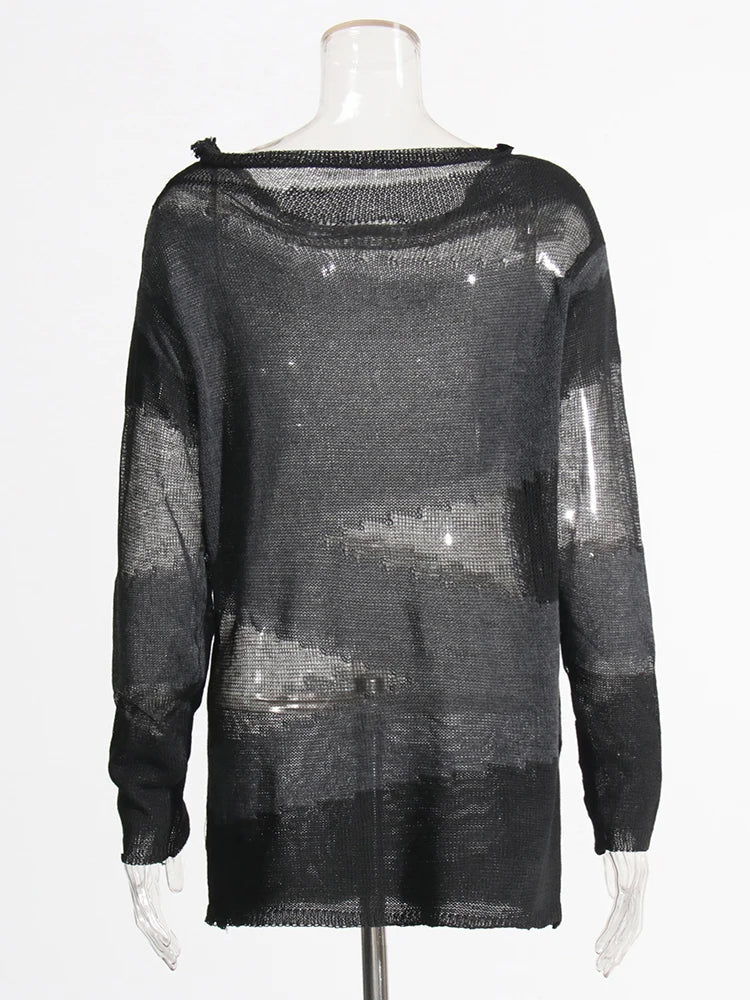 Turtleneck Mesh Patchwork Top – Dreamy Streetwear for Women | same ANTHEM