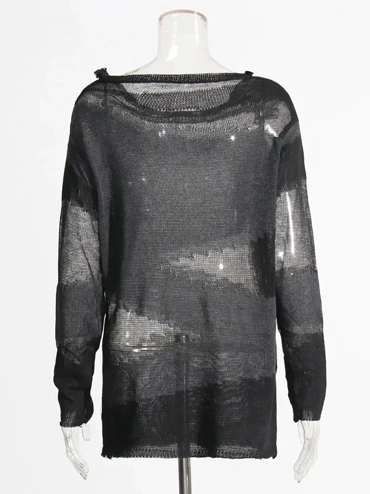 Turtleneck Mesh Patchwork Top – Dreamy Streetwear for Women | same ANTHEM