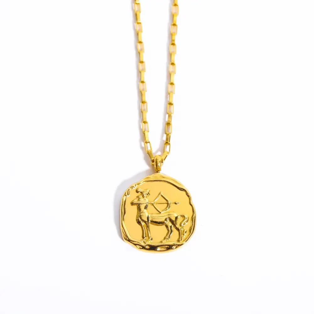 Twelve Constellation Oval Pendant Necklace | Zodiac Jewellery for Soulmates & Lovers | same ANTHEM - Sagittarius
