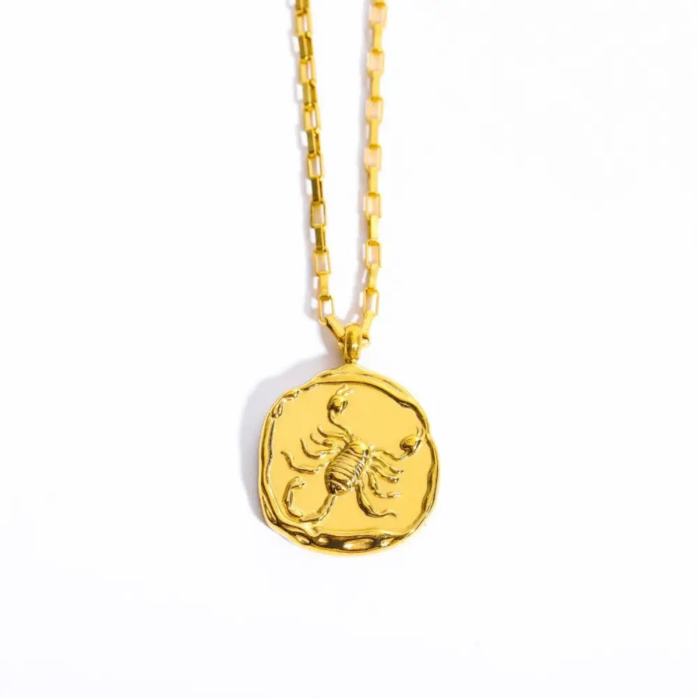 Twelve Constellation Oval Pendant Necklace | Zodiac Jewellery for Soulmates & Lovers | same ANTHEM - Scorpio