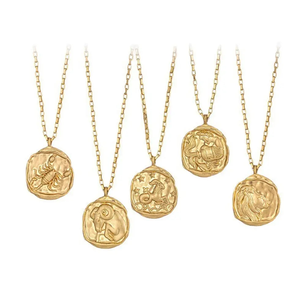 Twelve Constellation Oval Pendant Necklace | Zodiac Jewellery for Soulmates & Lovers | same ANTHEM