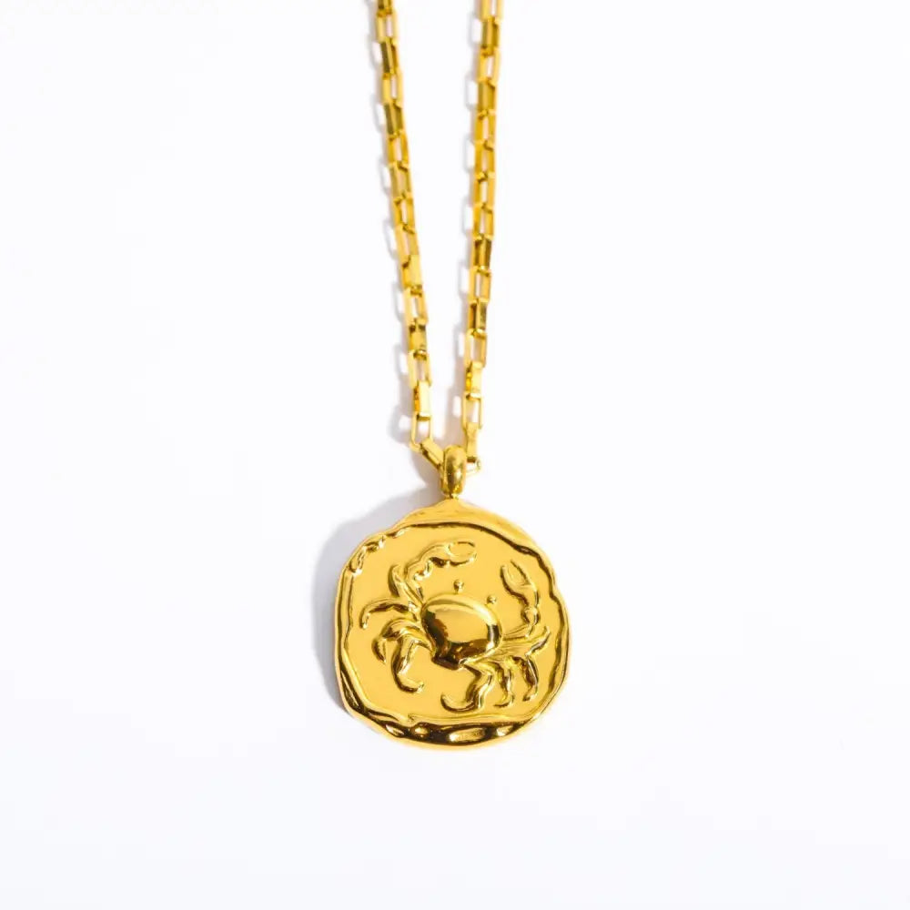 Twelve Constellation Oval Pendant Necklace | Zodiac Jewellery for Soulmates & Lovers | same ANTHEM - Cancer