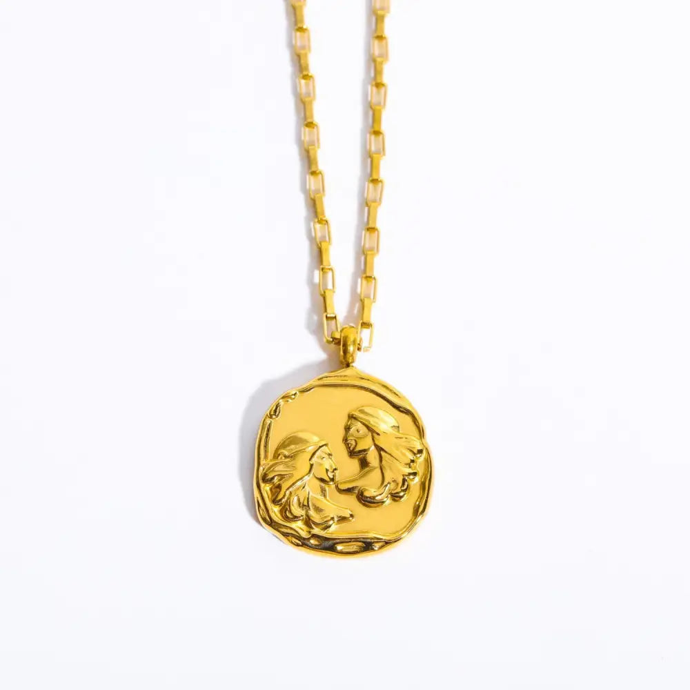 Twelve Constellation Oval Pendant Necklace | Zodiac Jewellery for Soulmates & Lovers | same ANTHEM - Gemini