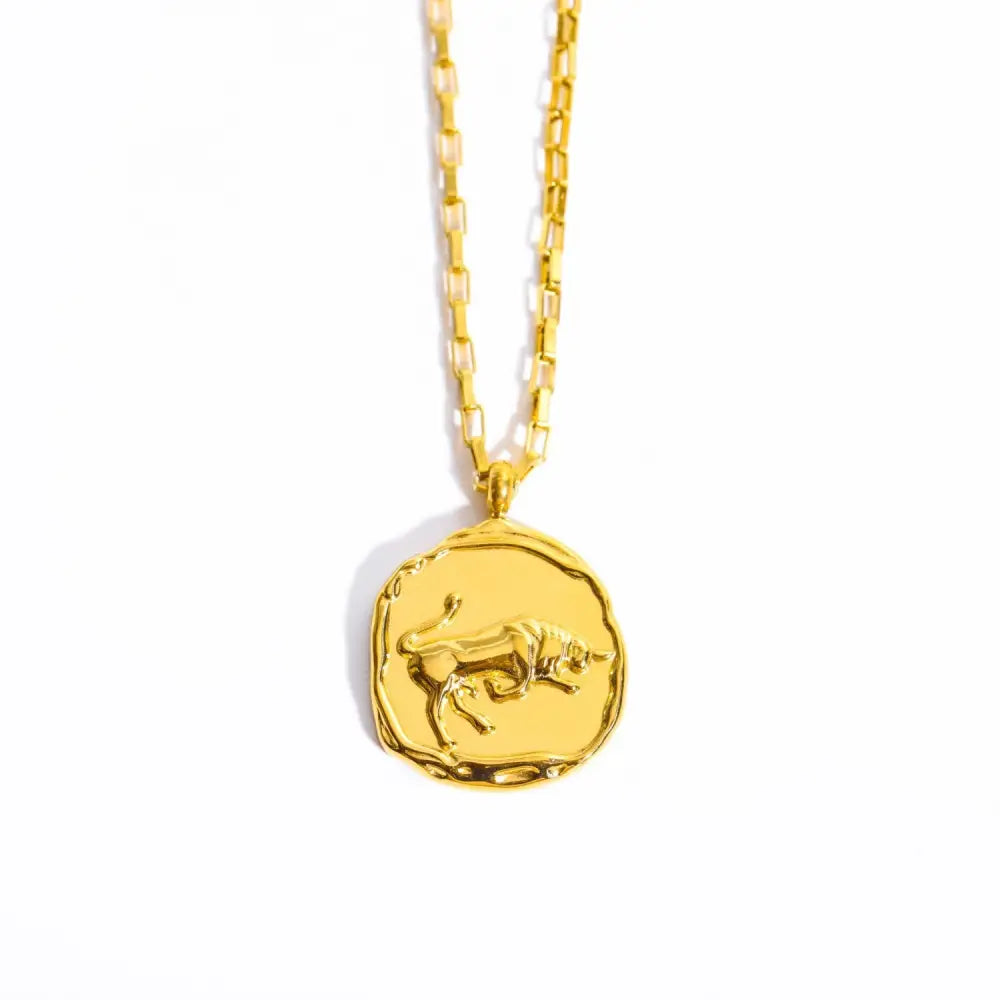Twelve Constellation Oval Pendant Necklace | Zodiac Jewellery for Soulmates & Lovers | same ANTHEM - Taurus