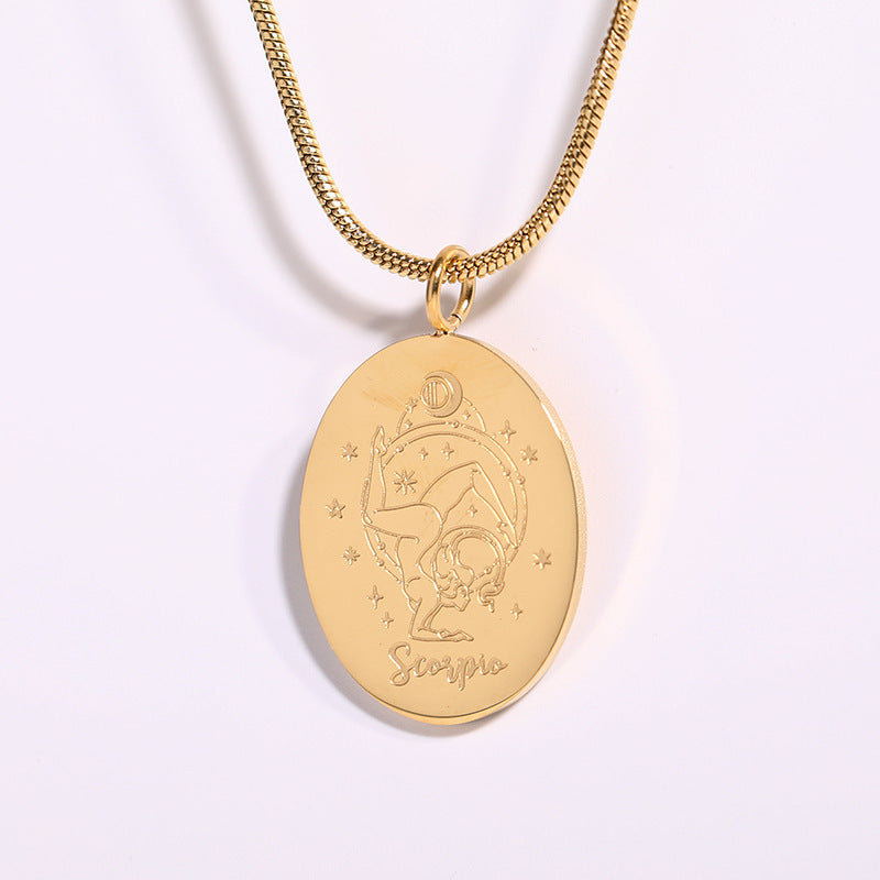 Twelve Constellations Necklace | Minimalist Zodiac Titanium Steel Jewellery | same ANTHEM - Scorpio