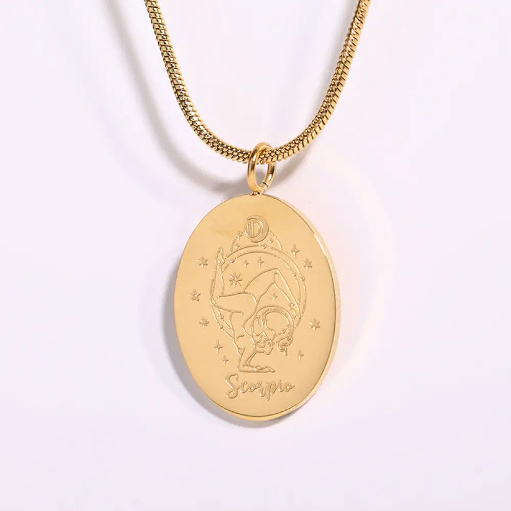 Twelve Constellations Necklace | Minimalist Zodiac Titanium Steel Jewellery | same ANTHEM - Scorpio