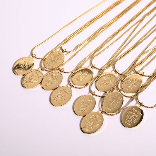 Twelve Constellations Necklace | Minimalist Zodiac Titanium Steel Jewellery | same ANTHEM