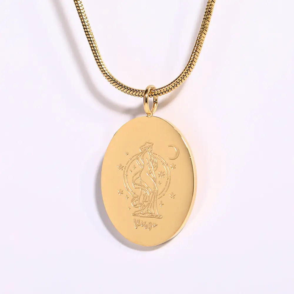 Twelve Constellations Necklace | Minimalist Zodiac Titanium Steel Jewellery | same ANTHEM - Virgo