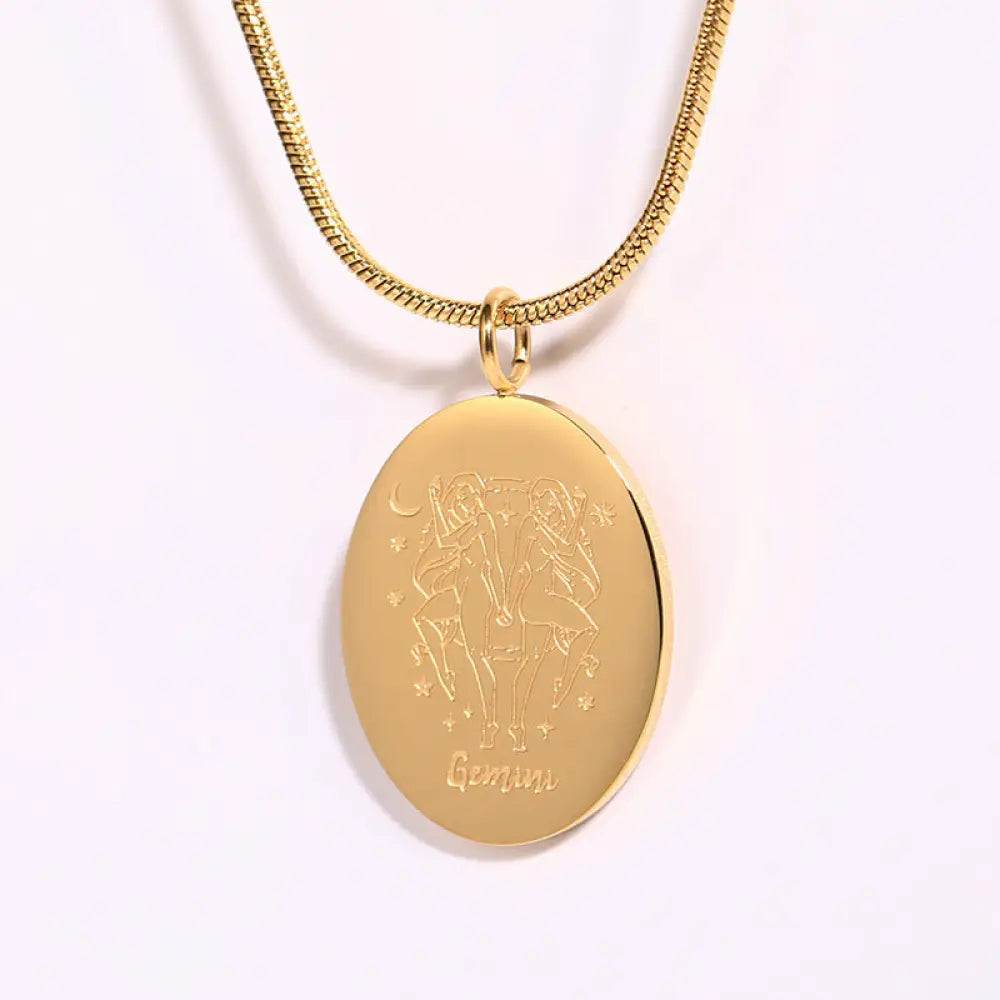 Twelve Constellations Necklace | Minimalist Zodiac Titanium Steel Jewellery | same ANTHEM - Gemini