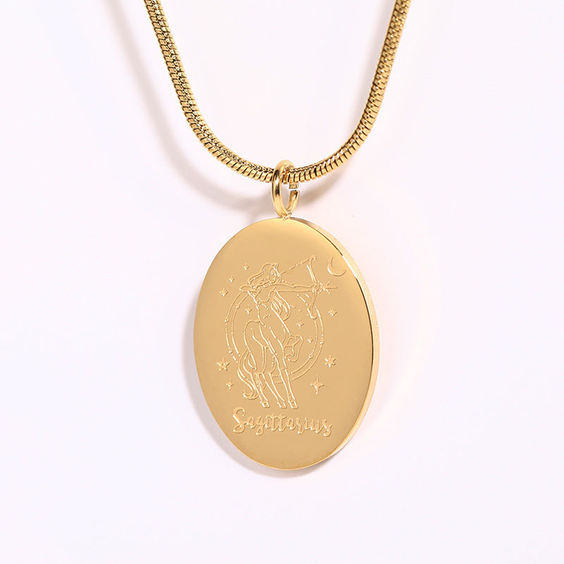 Twelve Constellations Necklace | Minimalist Zodiac Titanium Steel Jewellery | same ANTHEM - Sagittarius