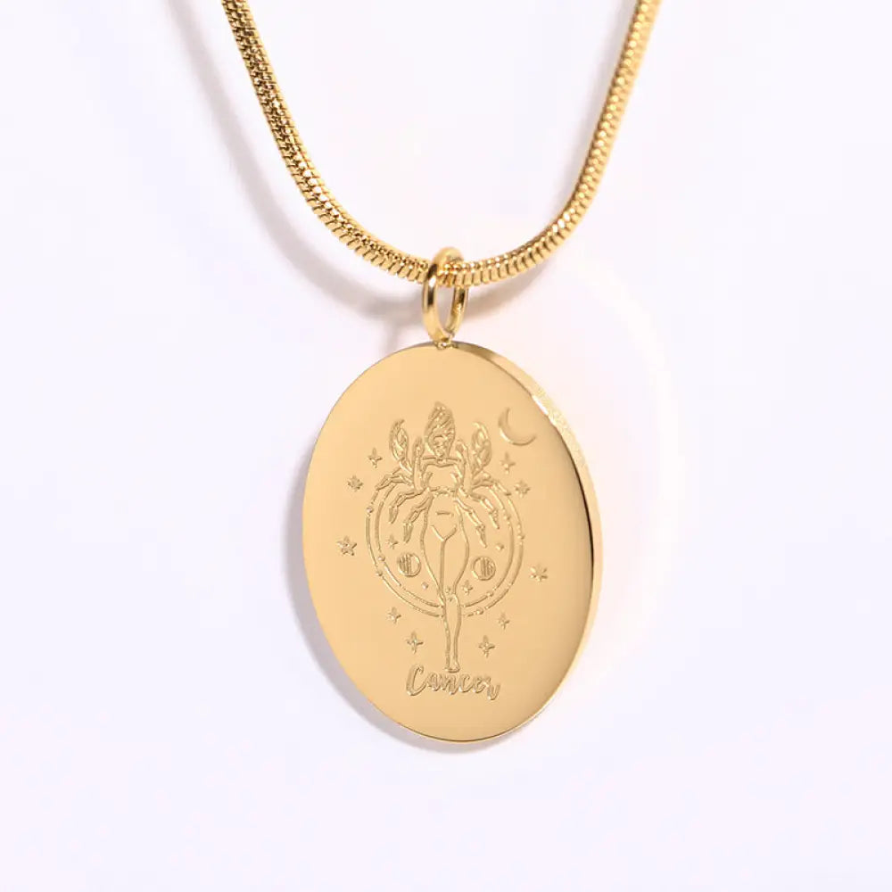 Twelve Constellations Necklace | Minimalist Zodiac Titanium Steel Jewellery | same ANTHEM - Cancer