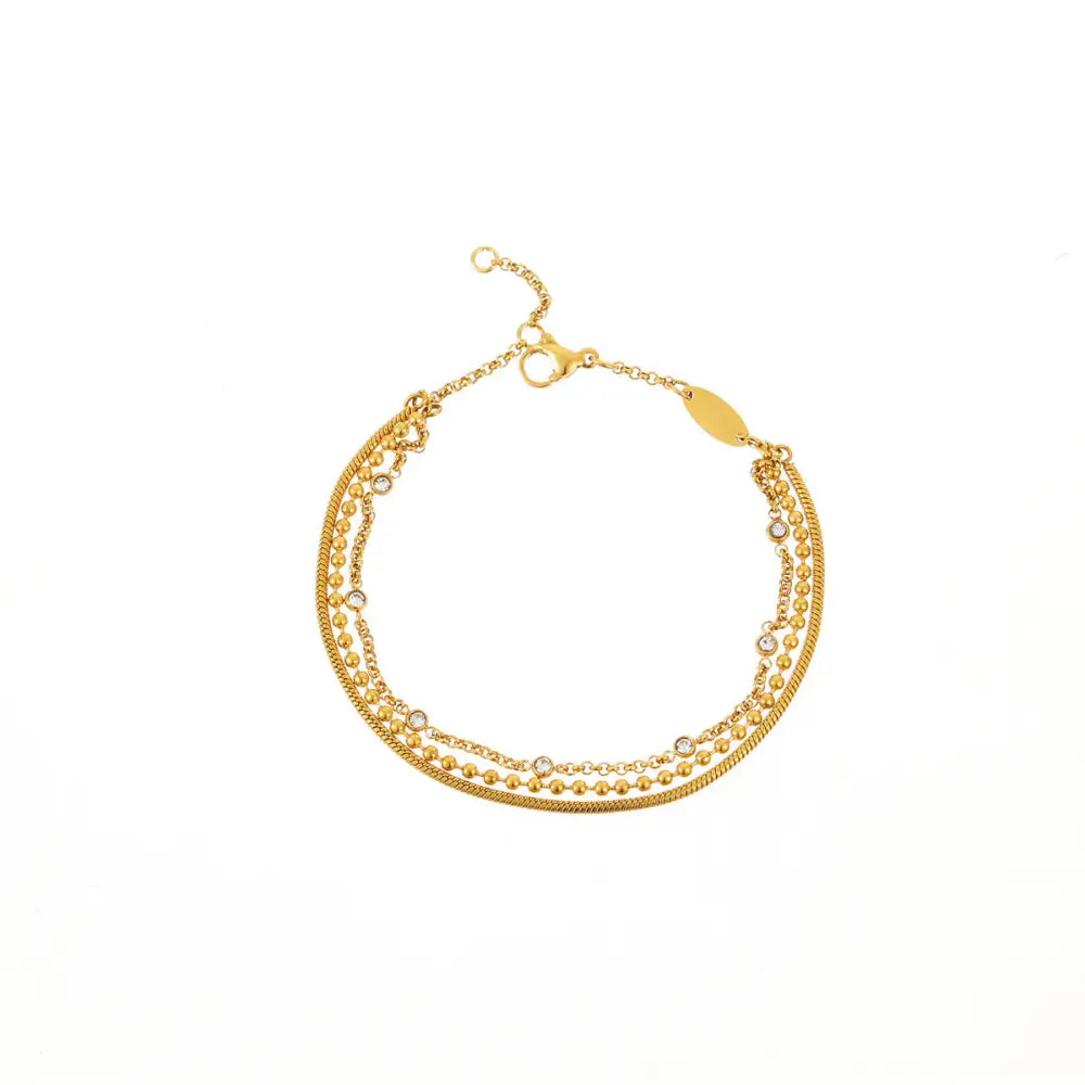 Twin Inlaid Zircon Bracelet | same ANTHEM. Soulmate Streetwear Jewellery