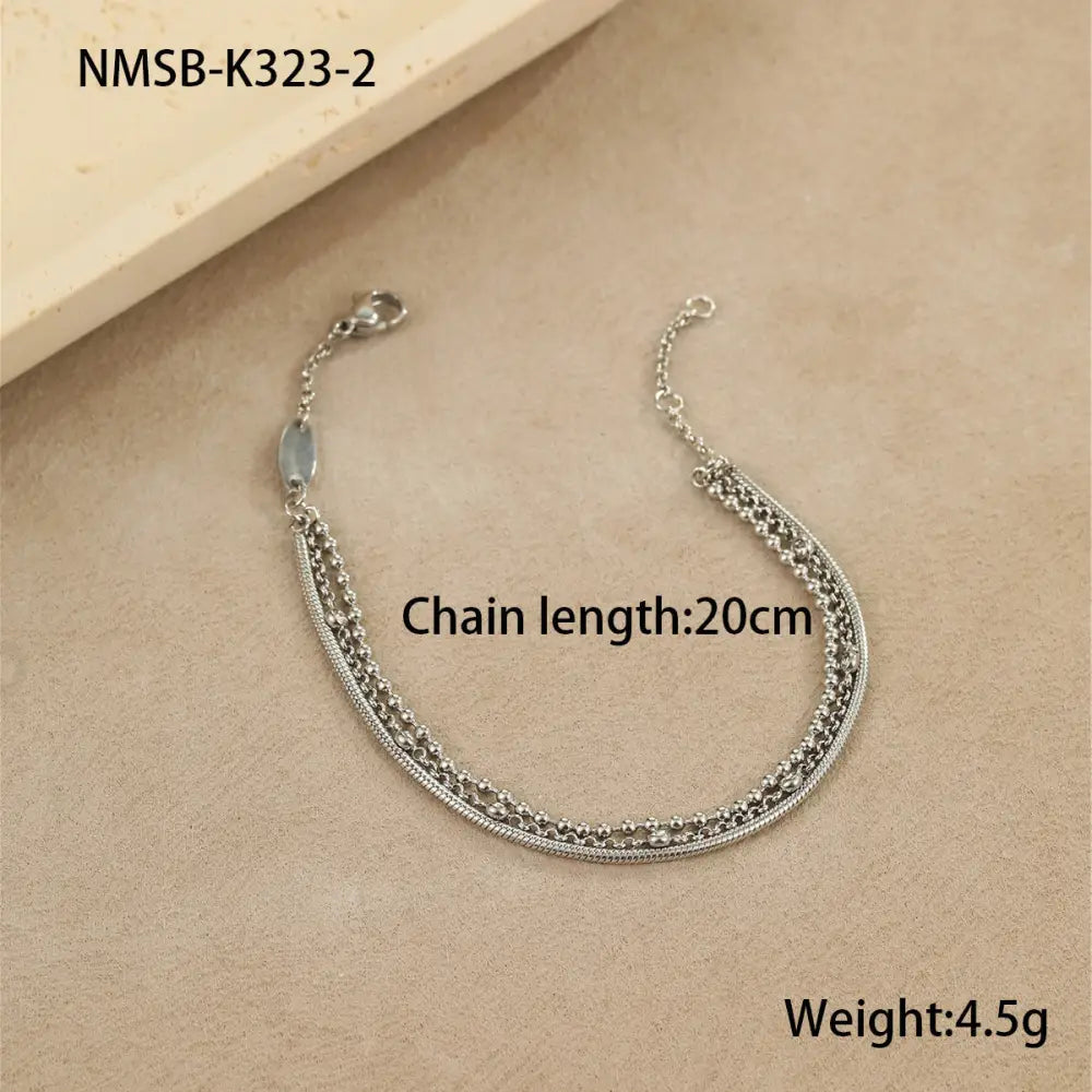 Twin Inlaid Zircon Bracelet | same ANTHEM. Soulmate Streetwear Jewellery - Steel Bracelet / 18K