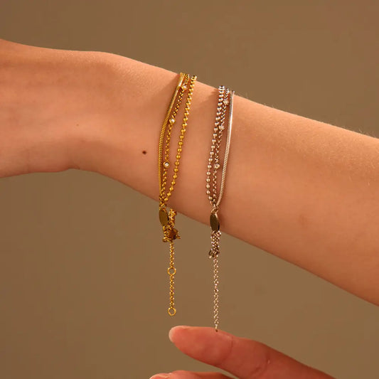 Twin Inlaid Zircon Bracelet | same ANTHEM. Soulmate Streetwear Jewellery