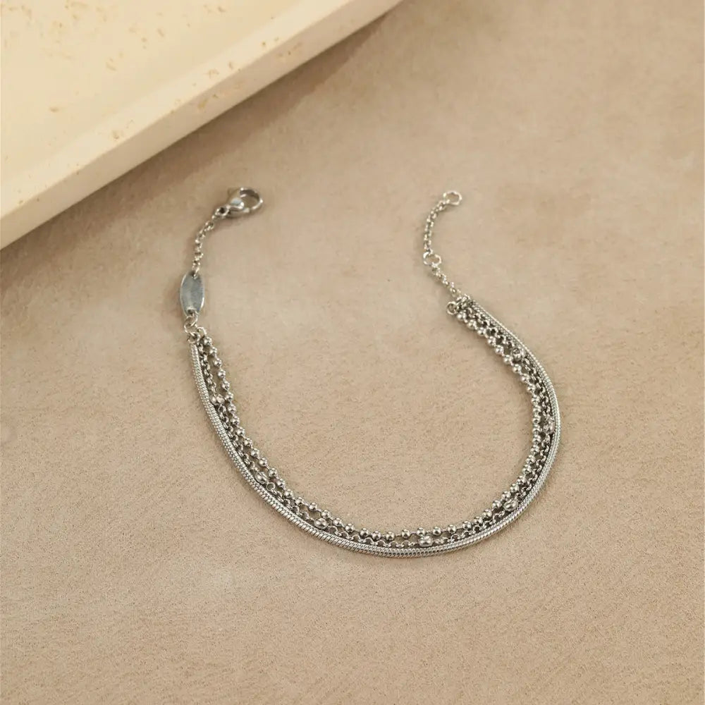 Twin Inlaid Zircon Bracelet | same ANTHEM. Soulmate Streetwear Jewellery