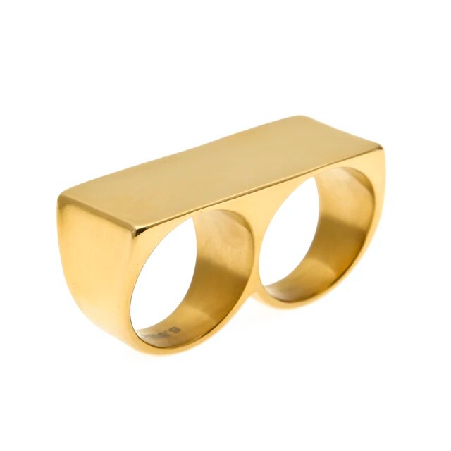 Two Finger Rings | same ANTHEM. - 10 / gold