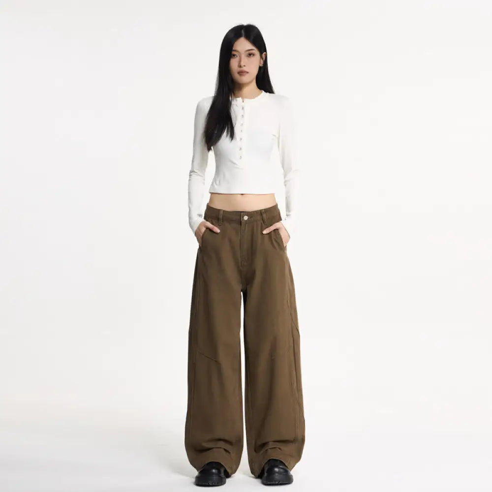 Unisex Retro Washed Cargo Pants – Baggy Loose Fit Streetwear | same ANTHEM Soulmate Fashion