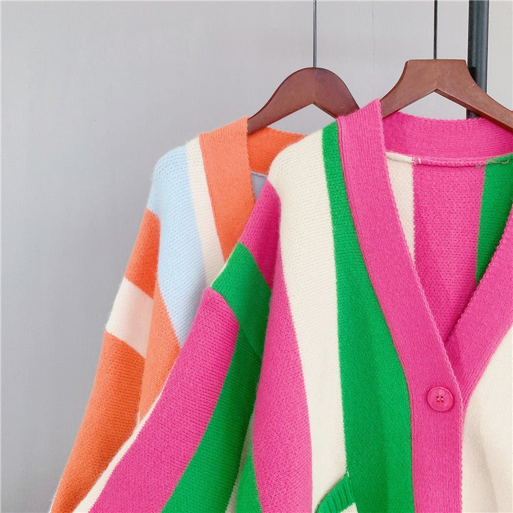 Vertical Stripe Sweater Coat – Soulmate Streetwear for Women same ANTHEM.