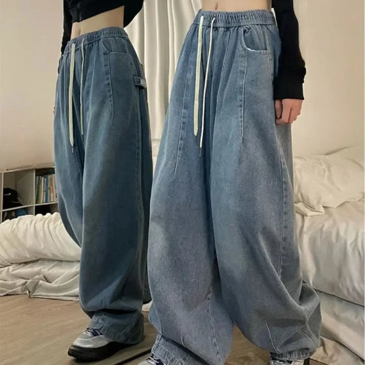 Vintage Baggy Jeans Women | Oversized Streetwear Denim | same ANTHEM. - Light Blue / S