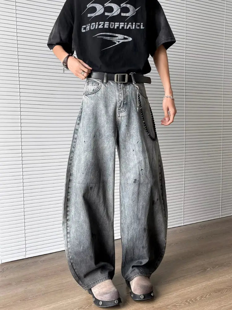 Vintage Baggy Wide Leg Pants – Loose Streetwear for Soulmates | same ANTHEM - Blue-gray / S