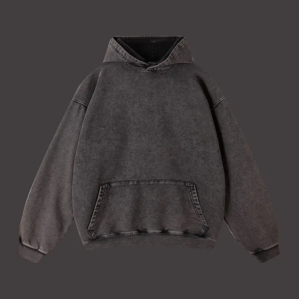 Vintage Batik Distressed Hoodie – same ANTHEM | Cute Streetwear for Soulmates & Lovers - Black / S