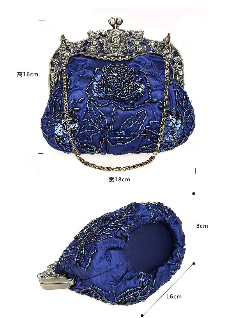 Vintage Beaded Clutch – Embroidered Soulmate Bag | same ANTHEM