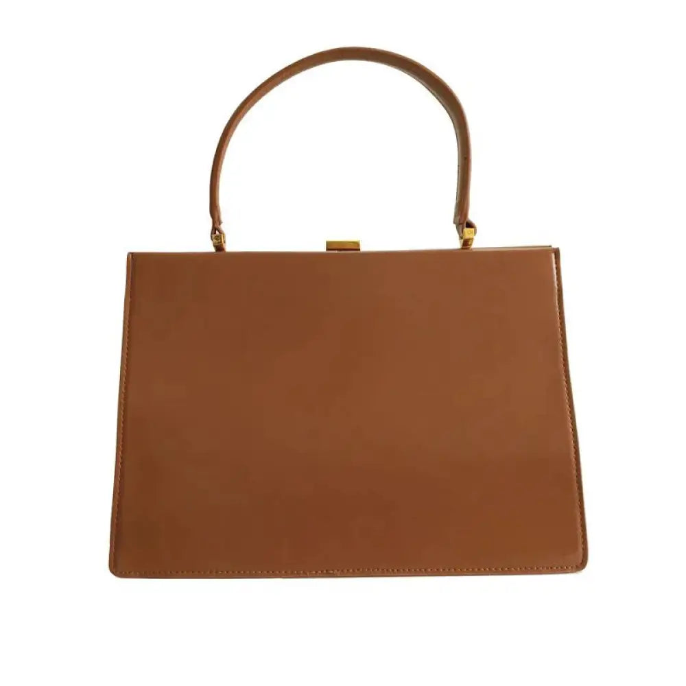 Vintage Big Clip PU Leather Tote | Soulmate Streetwear by same ANTHEM.