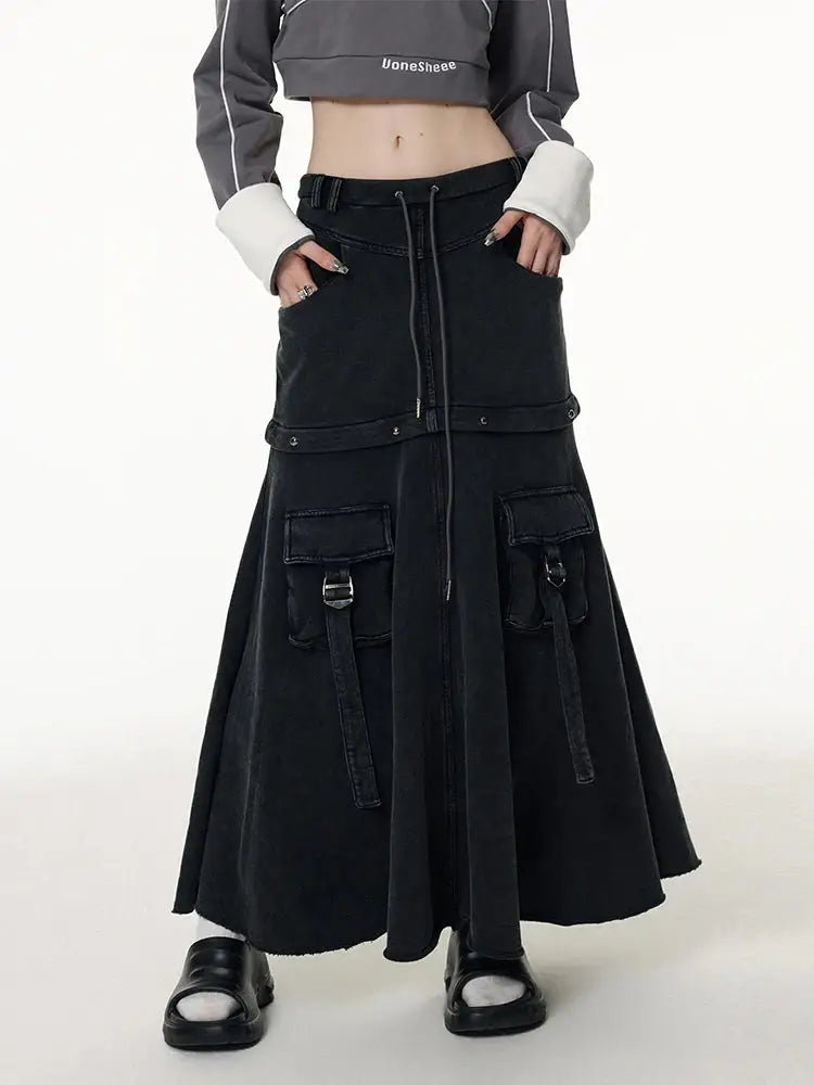 Vintage Black Denim Pocket Skirt – Soulmate Streetwear | same ANTHEM