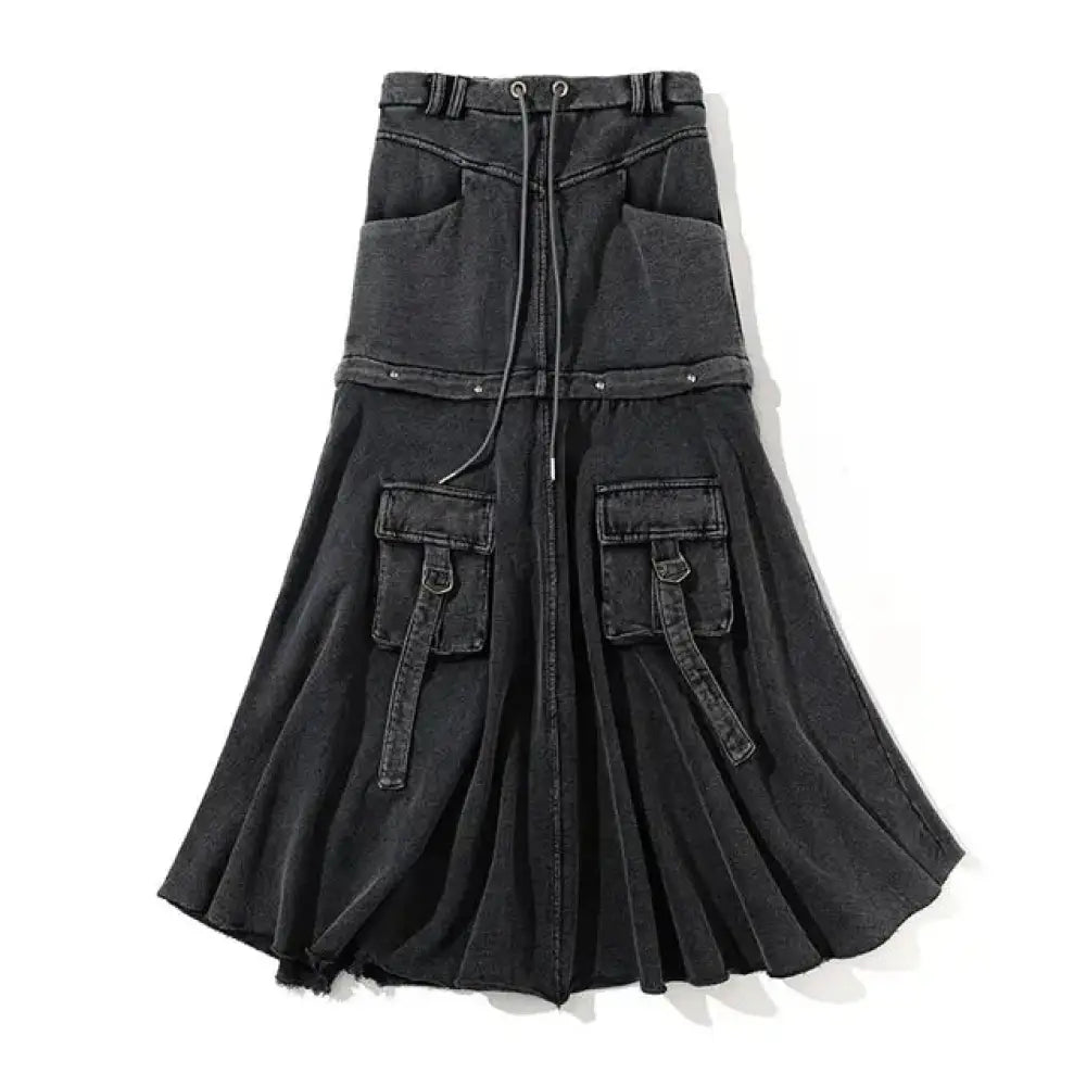 Vintage Black Denim Pocket Skirt – Soulmate Streetwear | same ANTHEM - Dark Grey / S