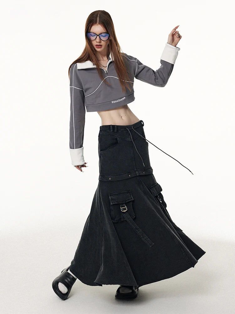 Vintage Black Denim Pocket Skirt – Soulmate Streetwear | same ANTHEM