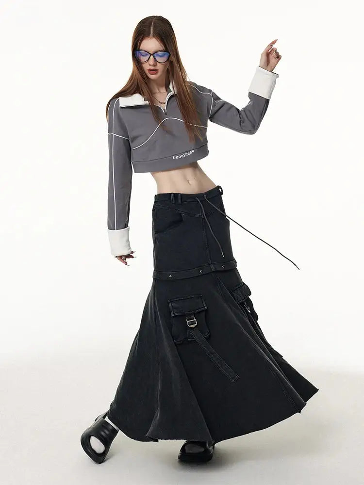 Vintage Black Denim Pocket Skirt – Soulmate Streetwear | same ANTHEM