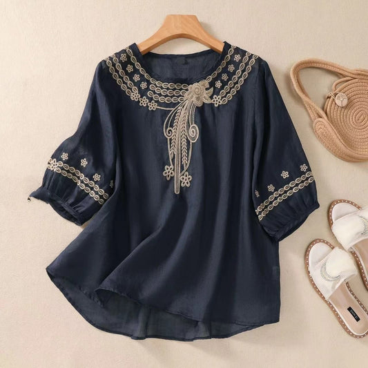 Vintage Cotton Linen Shirt – Boho Romantic Summer Style | same ANTHEM - Bag