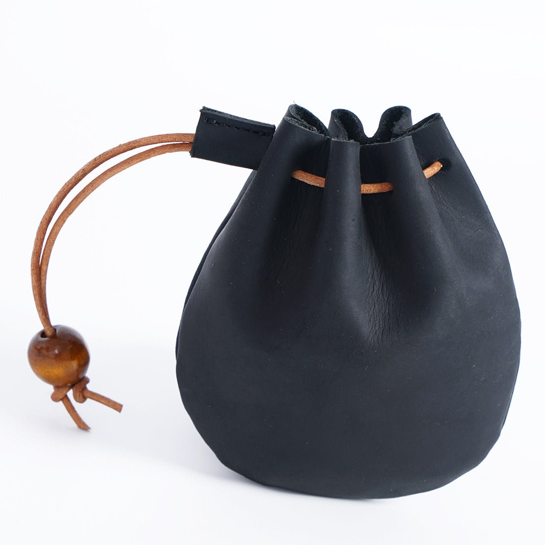 Vintage Cowhide Drawstring Coin Wallet | Soulmate Streetwear – same ANTHEM. - Crazy Horse Black