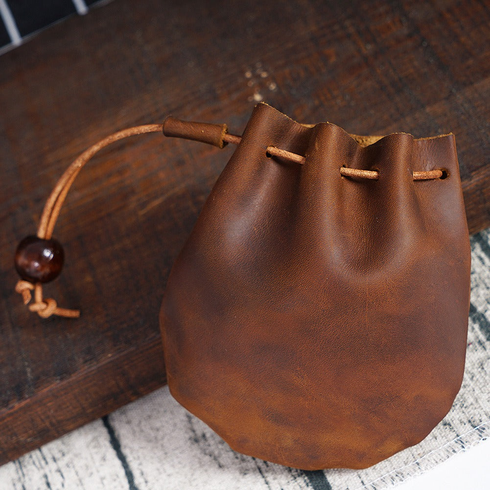 Vintage Cowhide Drawstring Coin Wallet | Soulmate Streetwear – same ANTHEM.