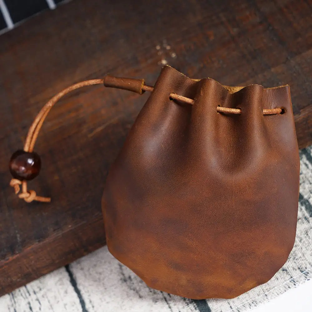 Vintage Cowhide Drawstring Coin Wallet | Soulmate Streetwear – same ANTHEM.
