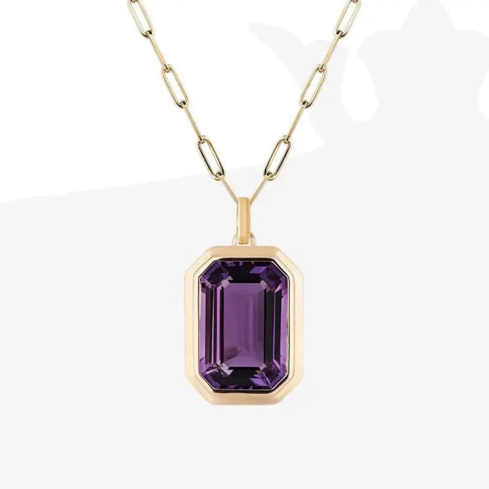 Vintage Crystal Pendant Necklace – Gold-Plated Cuba Chain | same ANTHEM.