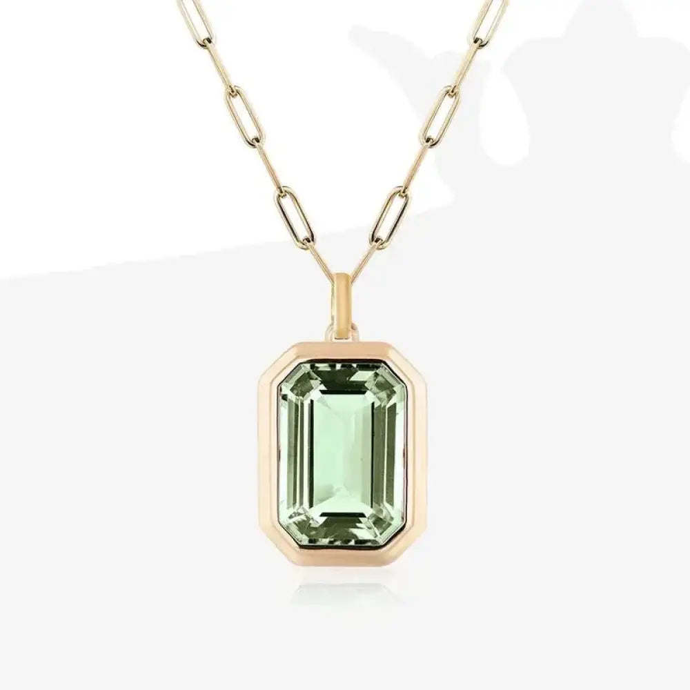 Vintage Crystal Pendant Necklace – Gold-Plated Cuba Chain | same ANTHEM.