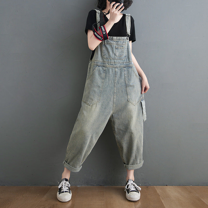 Vintage Denim Jumpsuit – Loose Ankle Romper | Soulmate Streetwear | same ANTHEM.