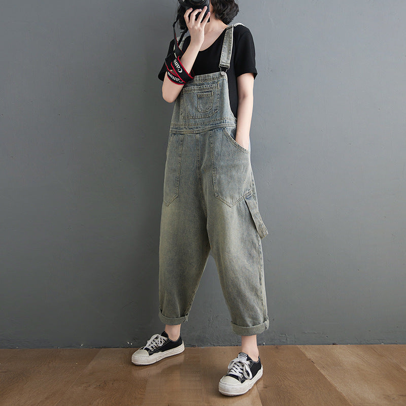 Vintage Denim Jumpsuit – Loose Ankle Romper | Soulmate Streetwear | same ANTHEM.