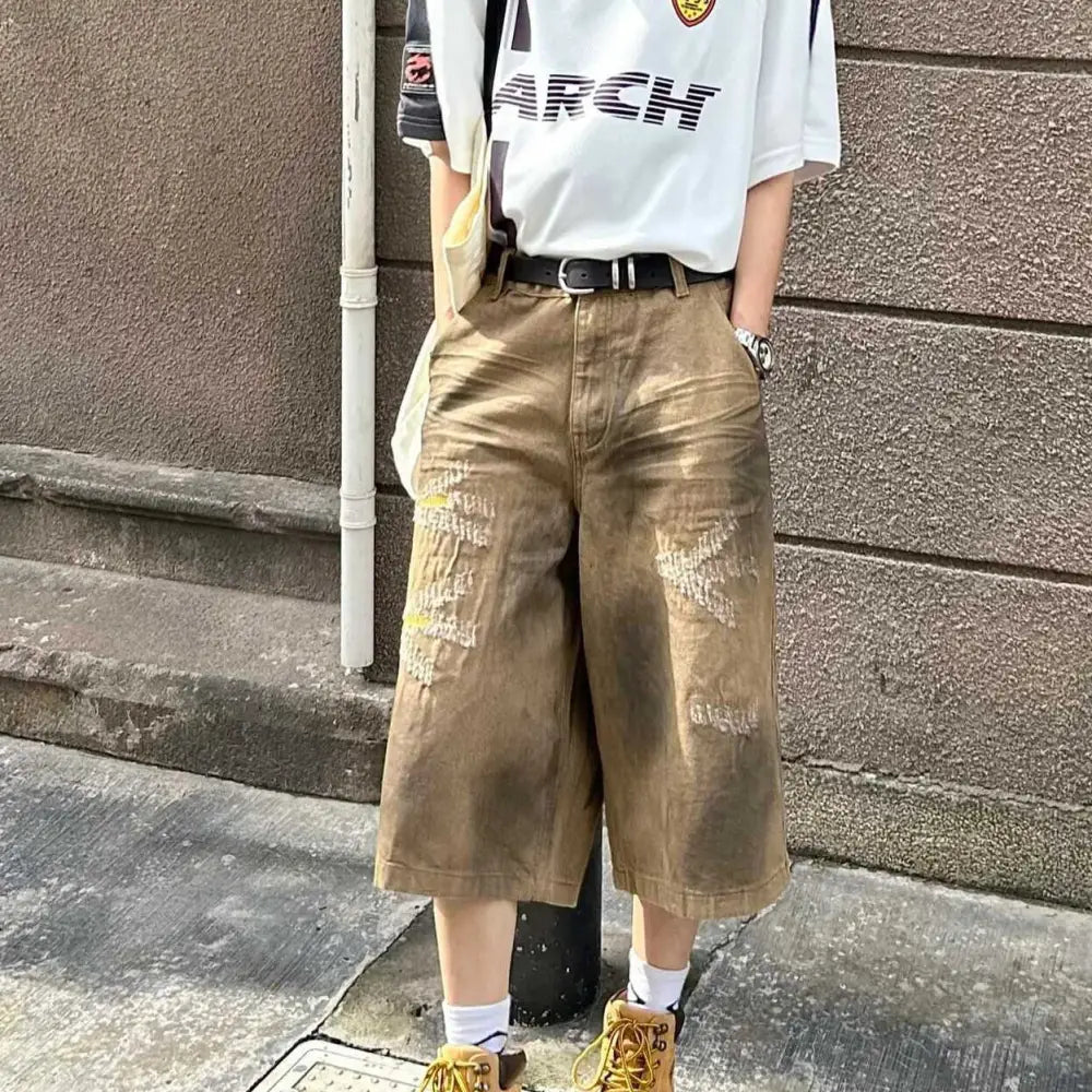 Vintage Denim Shorts – Loose Streetwear for Soulmates | same ANTHEM
