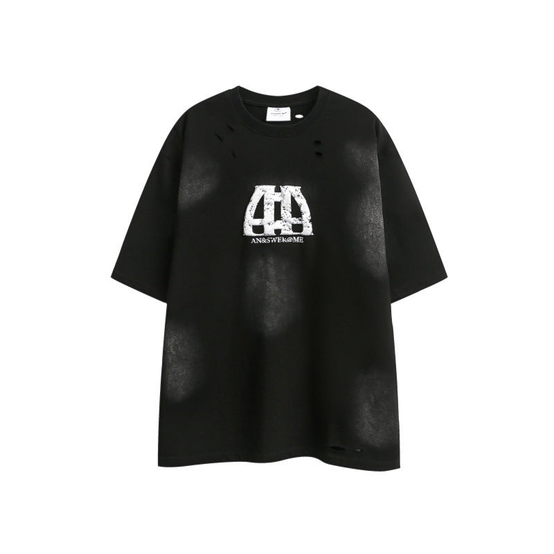 Vintage Distressed Loose T-Shirt – Soulmate Streetwear for Men | same ANTHEM - Black / M