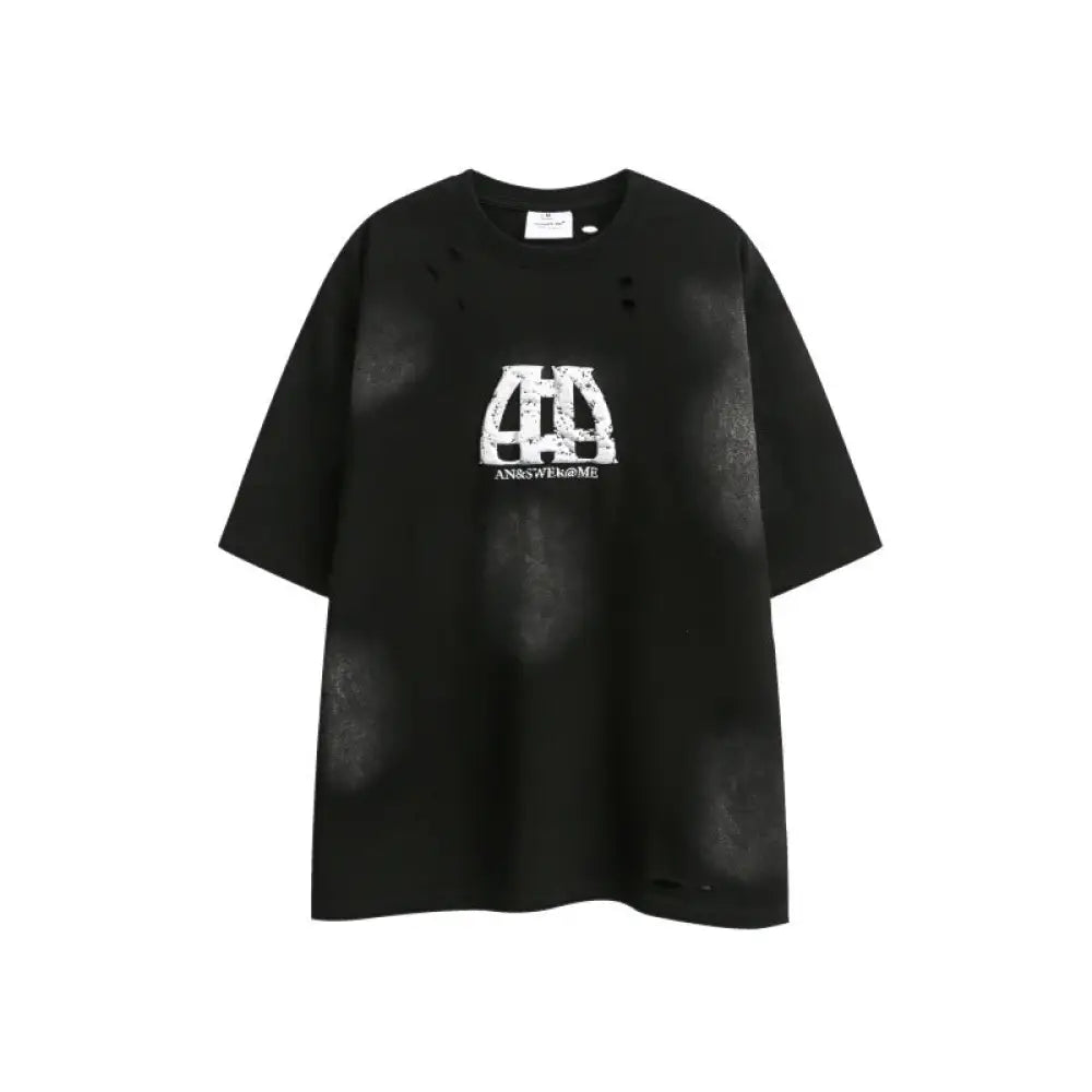Vintage Distressed Loose T-Shirt – Soulmate Streetwear for Men | same ANTHEM - Black / M