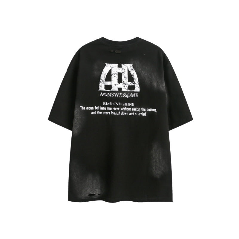 Vintage Distressed Loose T-Shirt – Soulmate Streetwear for Men | same ANTHEM