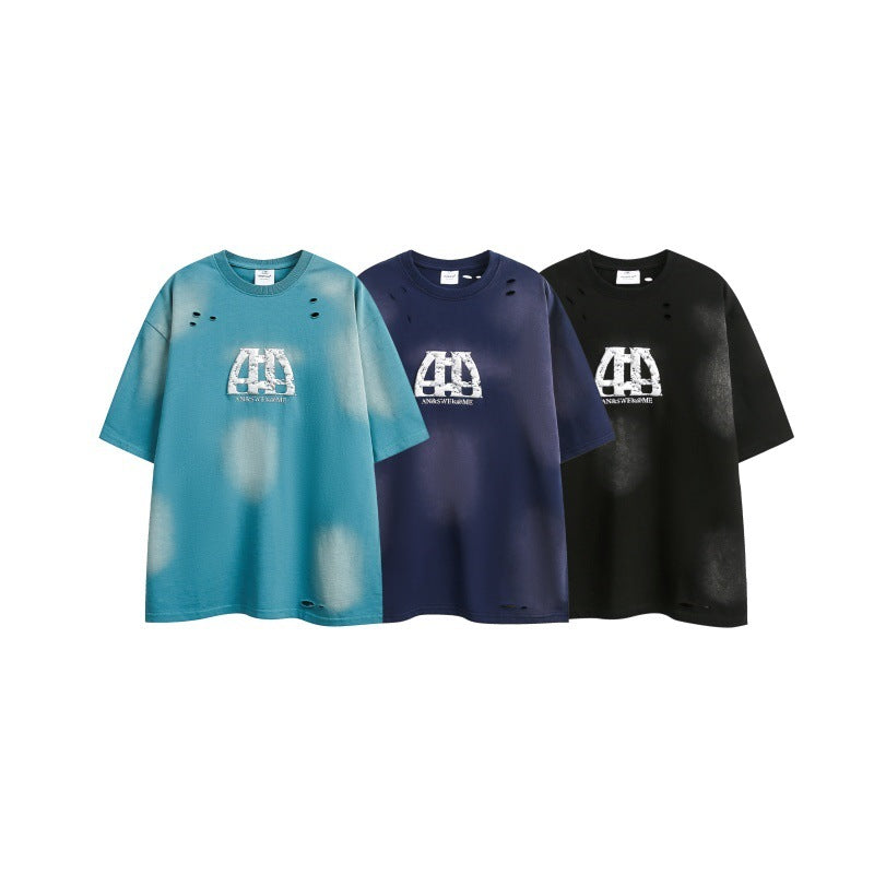 Vintage Distressed Loose T-Shirt – Soulmate Streetwear for Men | same ANTHEM