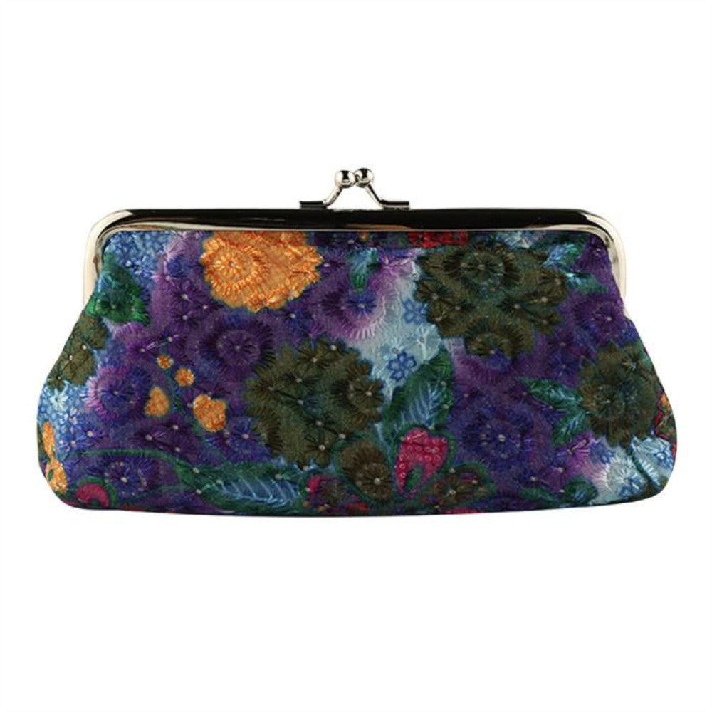 Vintage Embroidered Coin Purse | same ANTHEM. - Purple - Bag