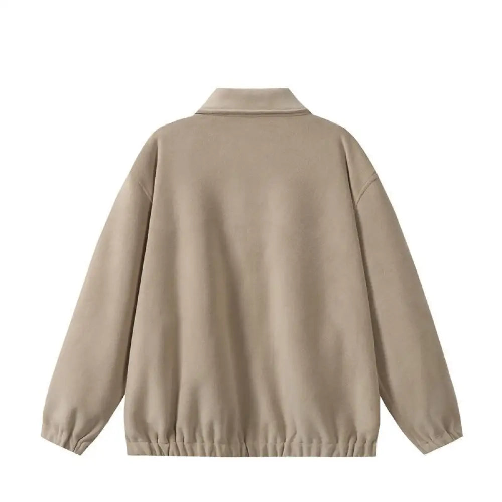 Vintage Fleece Turn-down Collar Jacket – Casual Outerwear | same ANTHEM