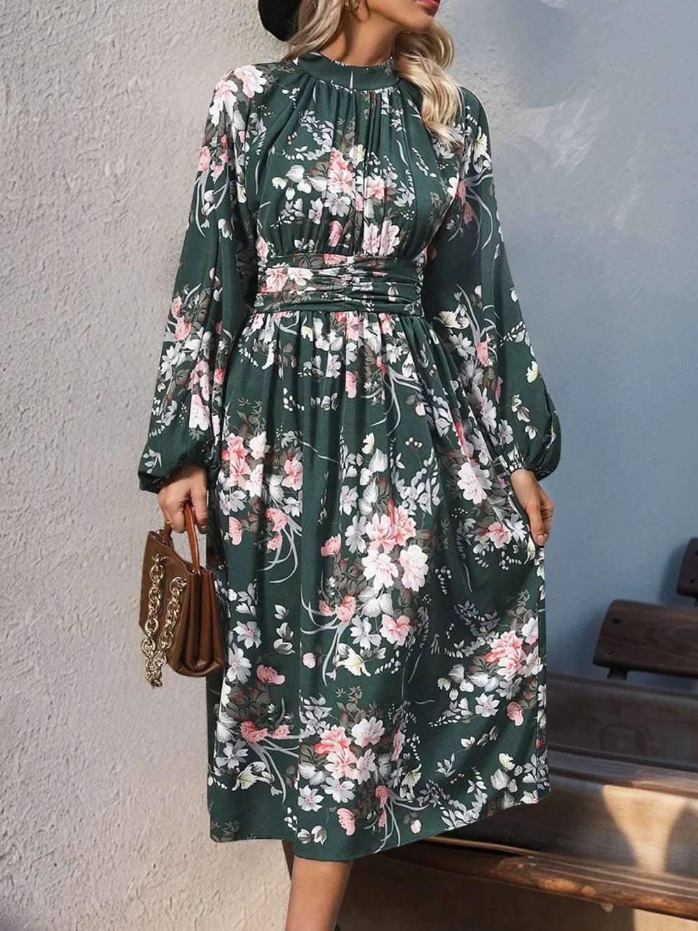 Vintage Floral High-Waisted Dress – same ANTHEM