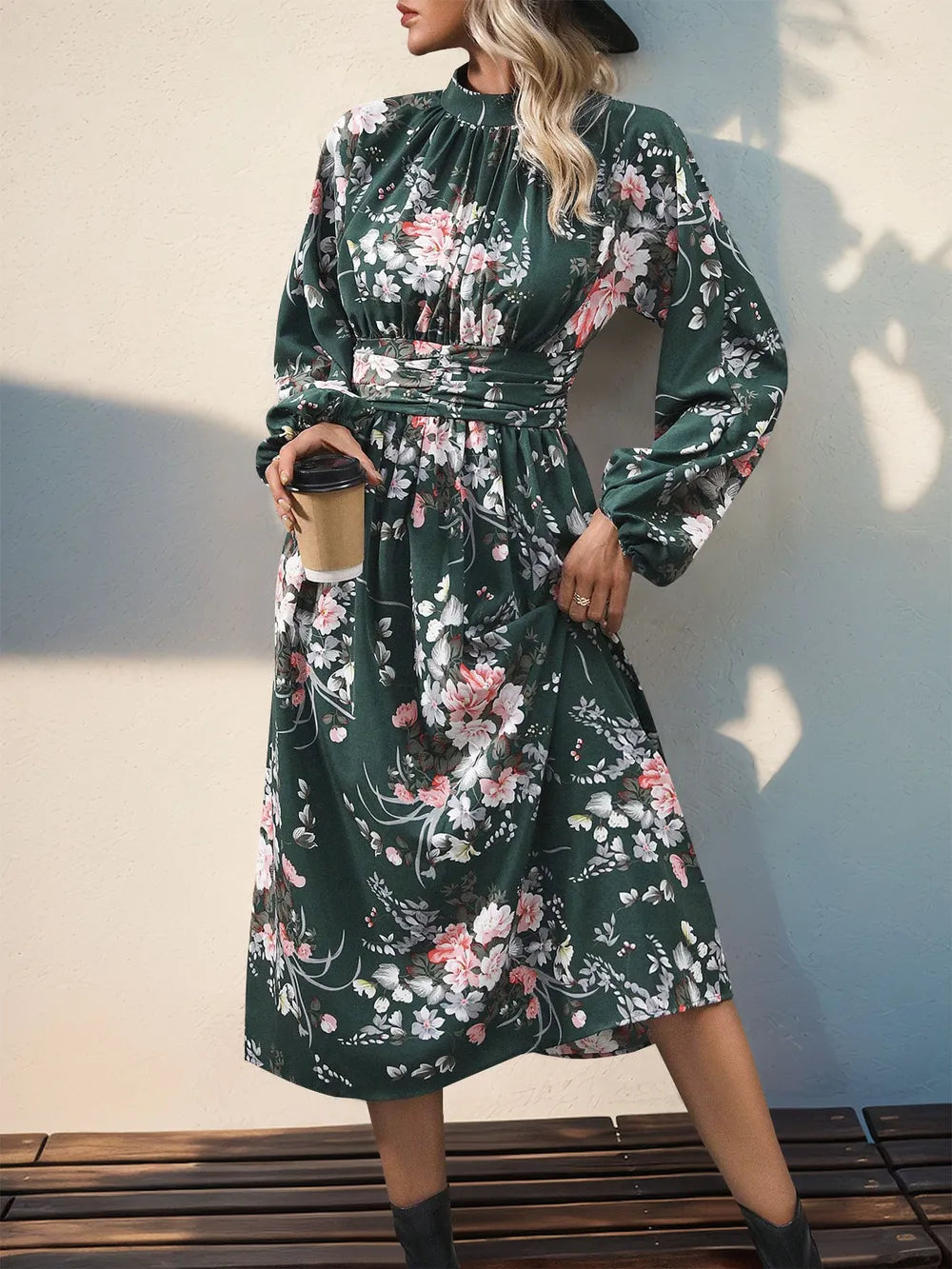 Vintage Floral High-Waisted Dress – same ANTHEM