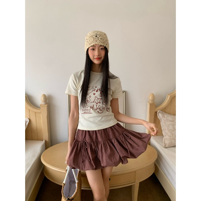 Vintage Floral Plaid Short Skirt – same ANTHEM | Soulmate Streetwear for Lovers & Friends