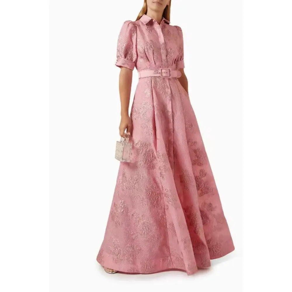 Vintage French Long Dress – same ANTHEM. Romantic Streetwear for Soulmates - Pink / S